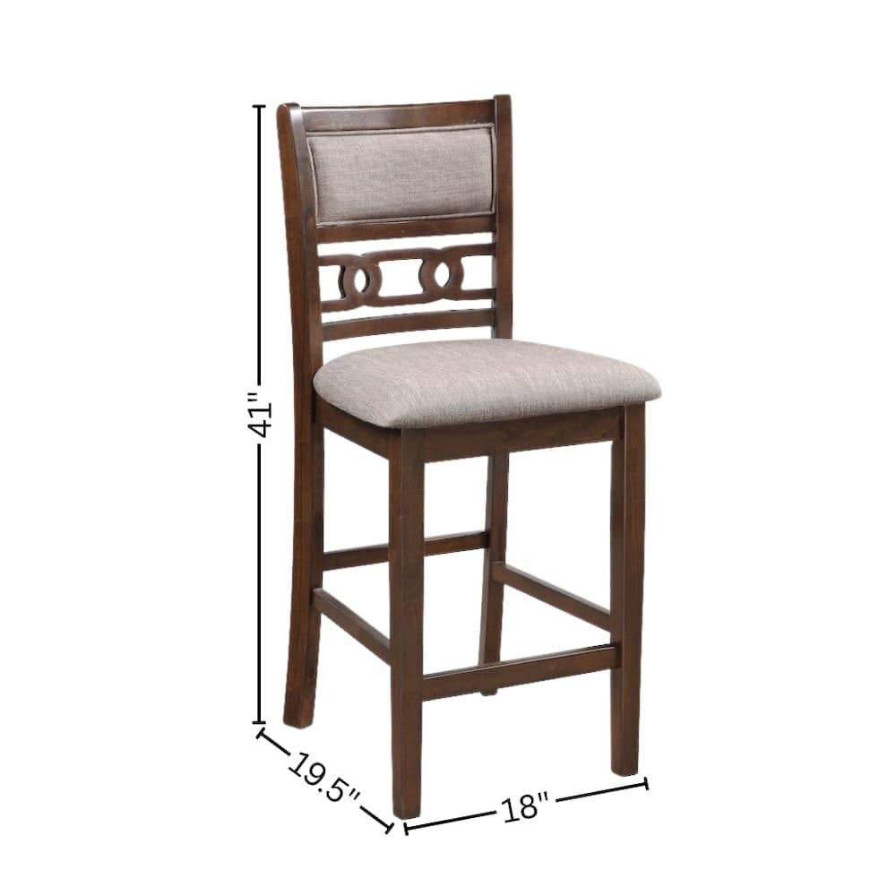 FurniFact - Solid Wood Small Dining Table for 2 – Compact Table and Chairs Set - Cherry