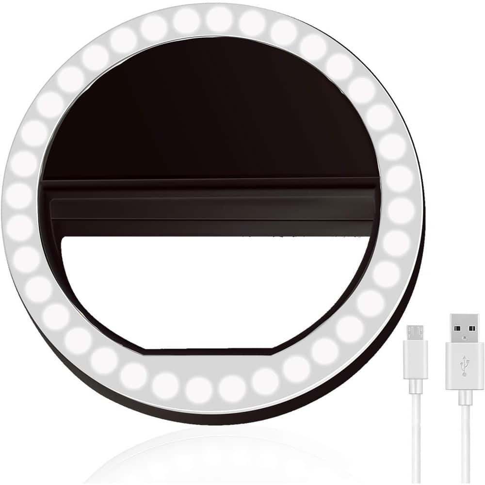 Schertz - Rechargeable Selfie Ring Light, Portable Clip-on with 36 LED