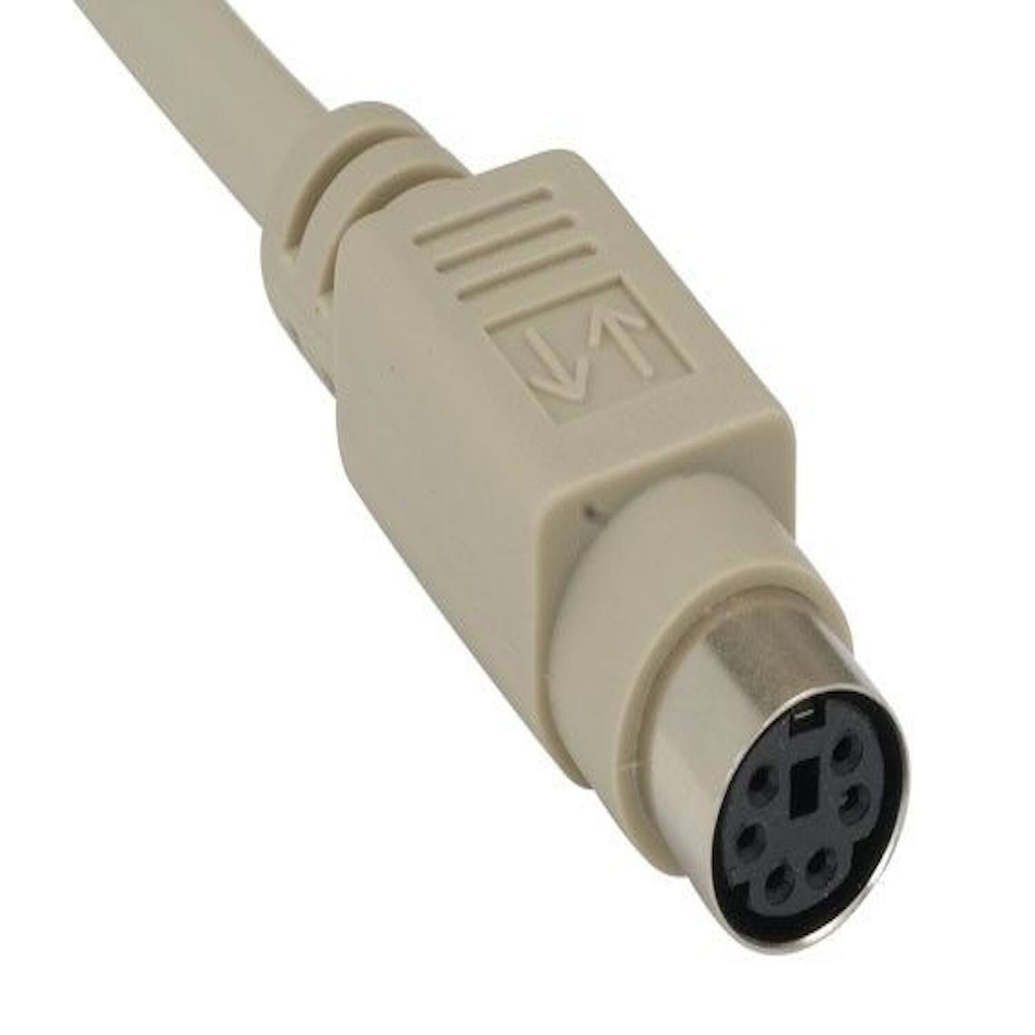 Left. Sanoxy - 50ft Mini-DIN6 M/F PS/2 Keyboard/Mouse Extension Cable - Beige.