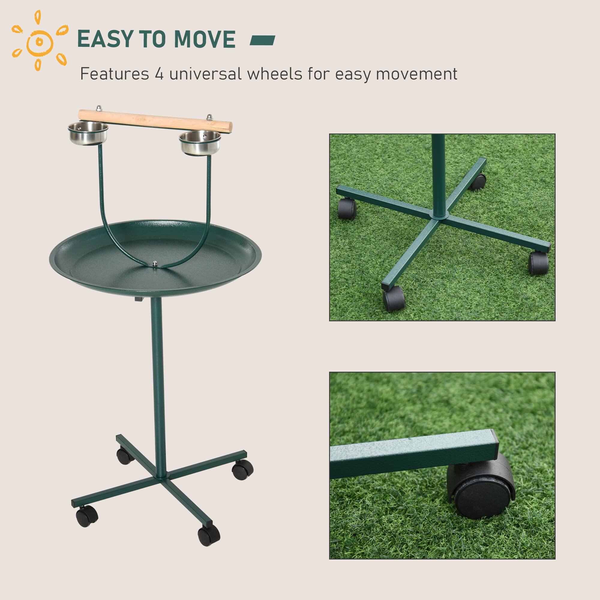 EASY TO MOVE  
Features 4 universal wheels for easy movement