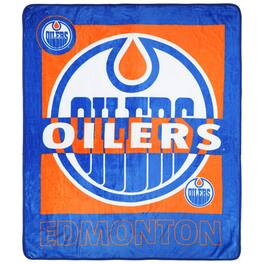 Logo Brands - Edmonton Oilers 50" x 60" Raschel Blanket - Multicolor