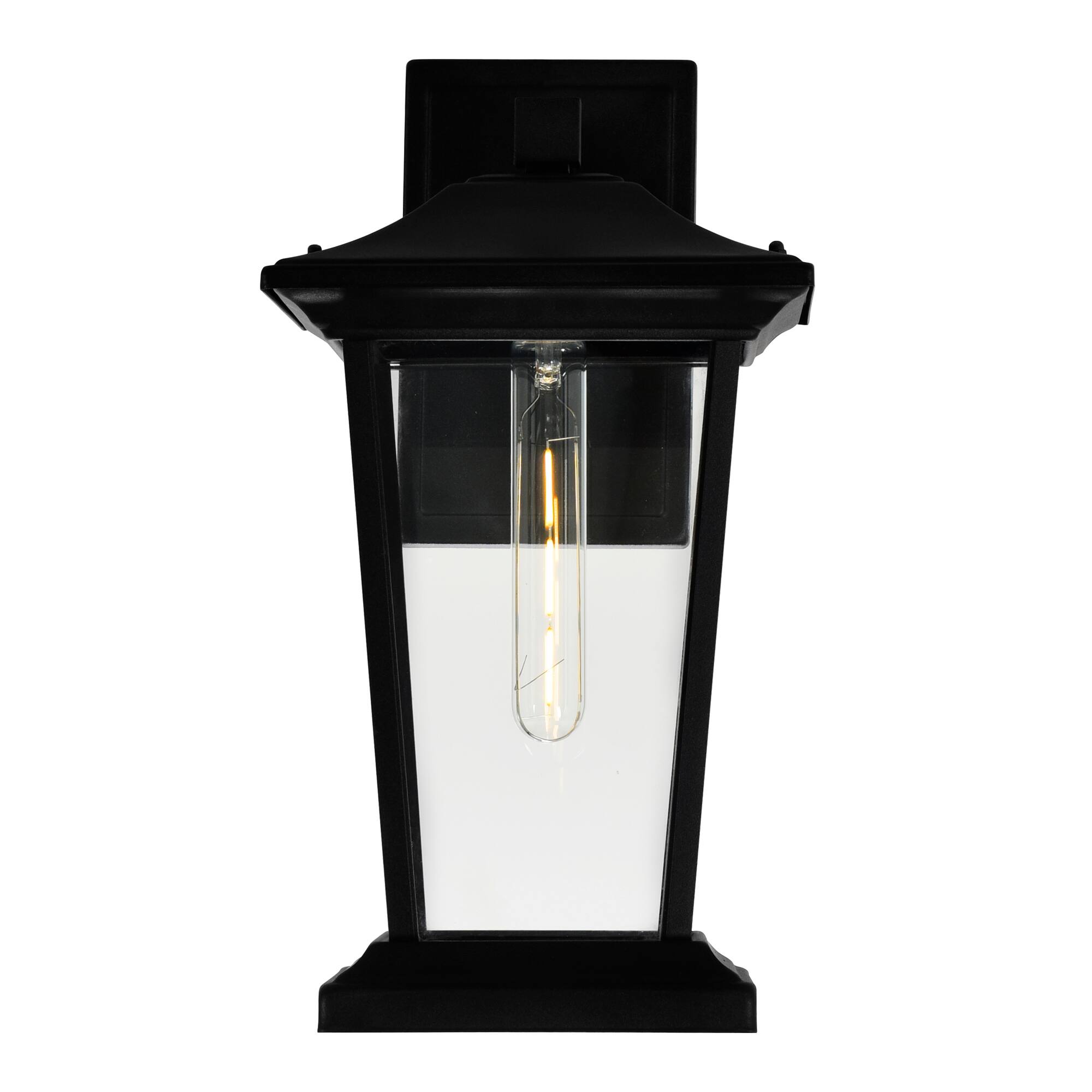 Alt View 2. CWI Lighting - Leawood 1 Light Black Outdoor Wall Light - Black.