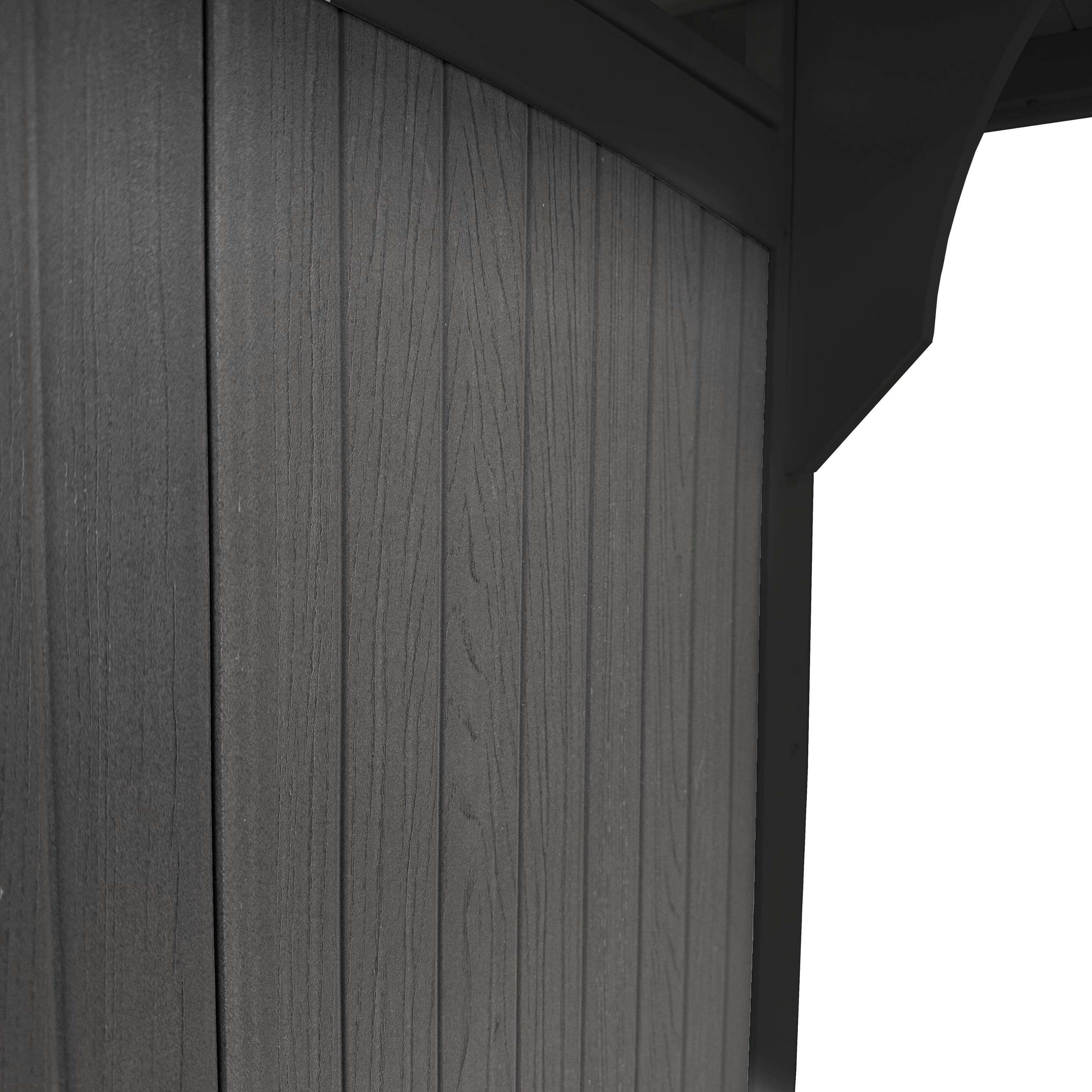 Alt View 2. LuXeo - Cancun HDPE Serving Bar, Black Two-Tone - Black.