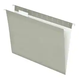 Pendaflex - Reinforced Hanging File Folders, 1/5 Tab, Letter Size, 25/Box - Gray/Silver