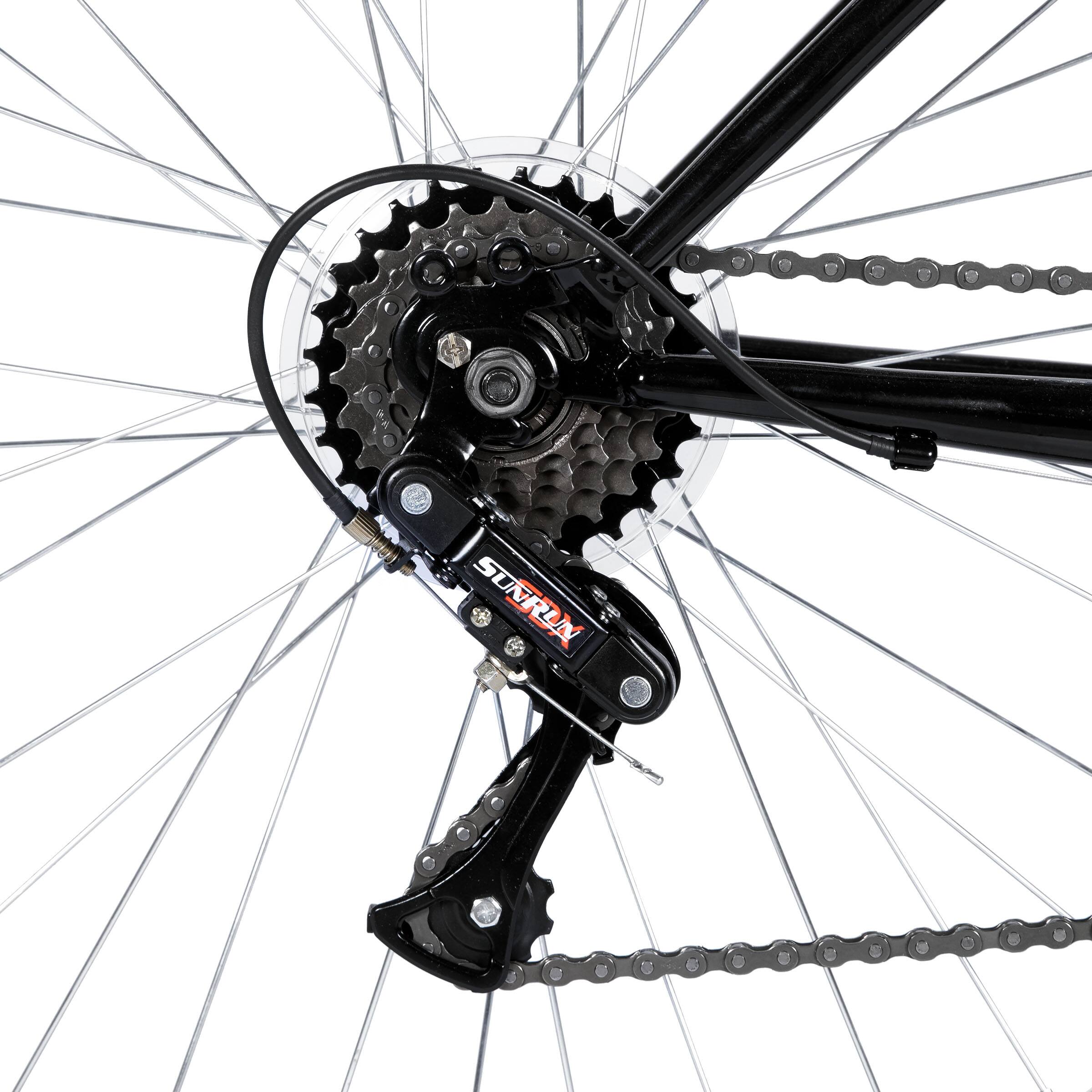 Alt View 7. HILAND - BAMCBASE Sprague 24 inch Steel Mountain Bike for Adults, 18-Speed MTB with Rigid Fork, Men Women Bicycle, Black - black.