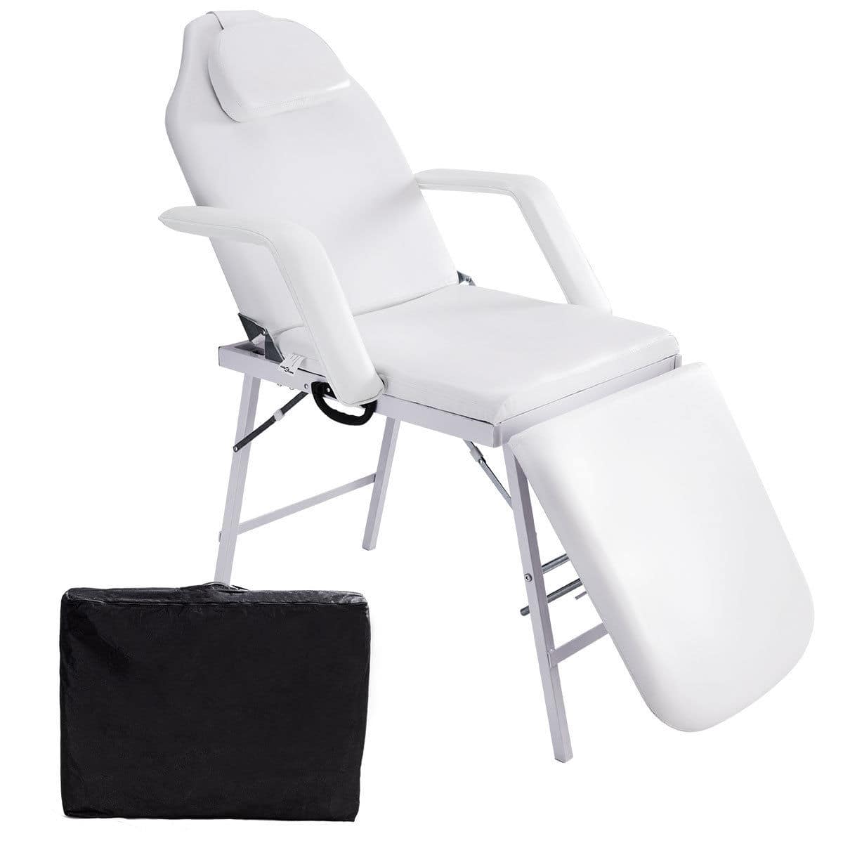 Gymax - Tattoo Parlor Spa Salon Facial Bed Beauty Massage Portable - White