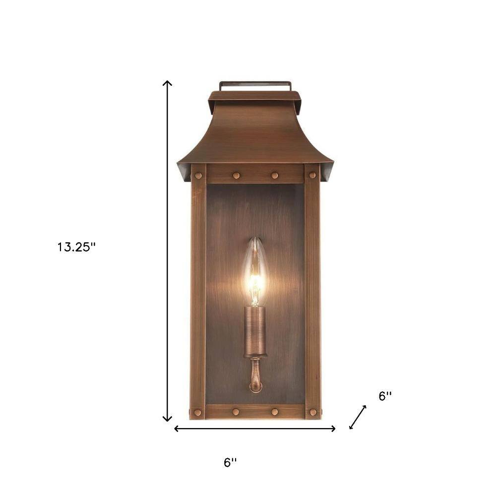 Alt View 1. Hivvago - Hivvago Manchester 1-Light Copper Patina Pocket Wall Light - Copper.