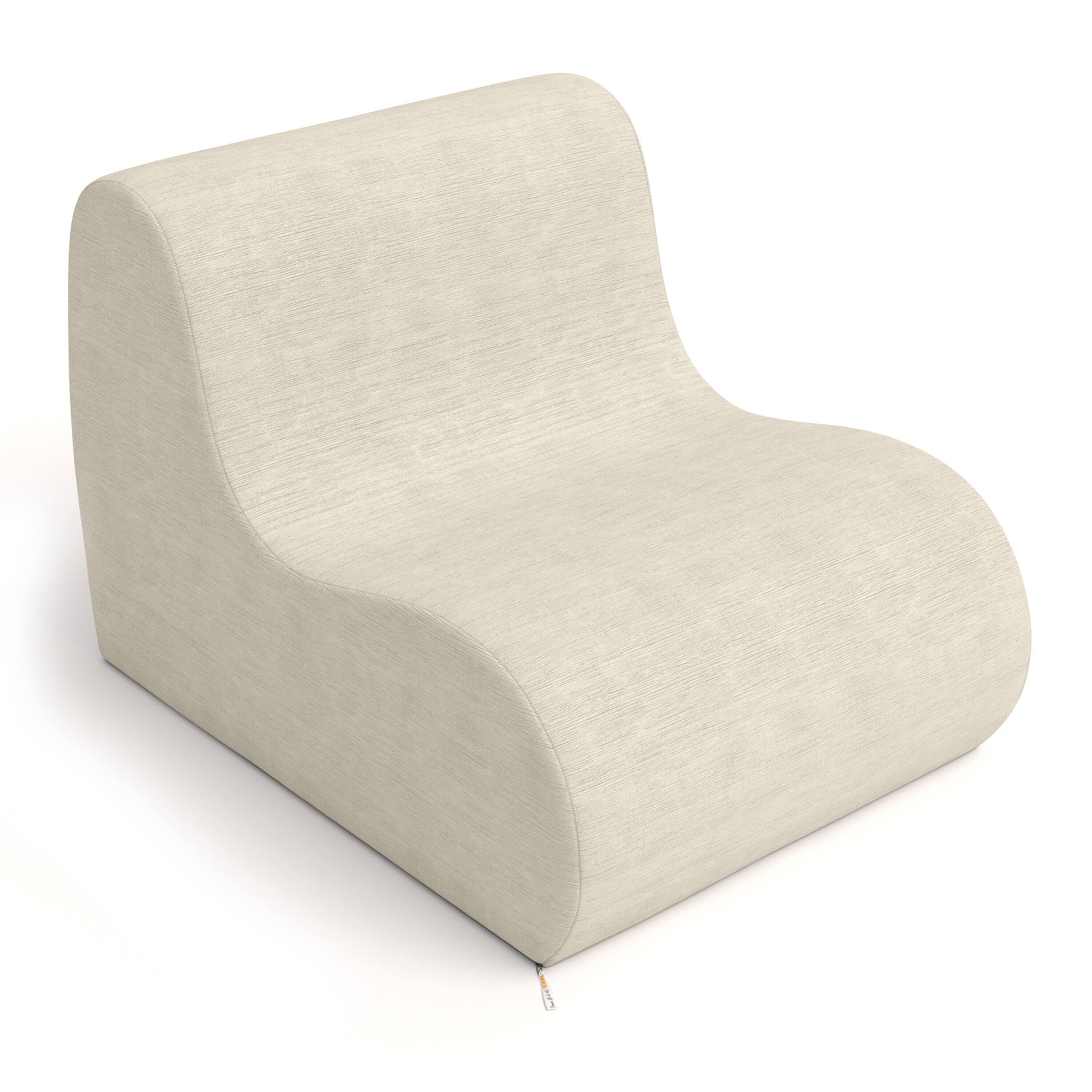 Alt View 1. Jaxx - Jaxx Uptown Large Modern Armless Accent Chair, Ivory - Ivory.