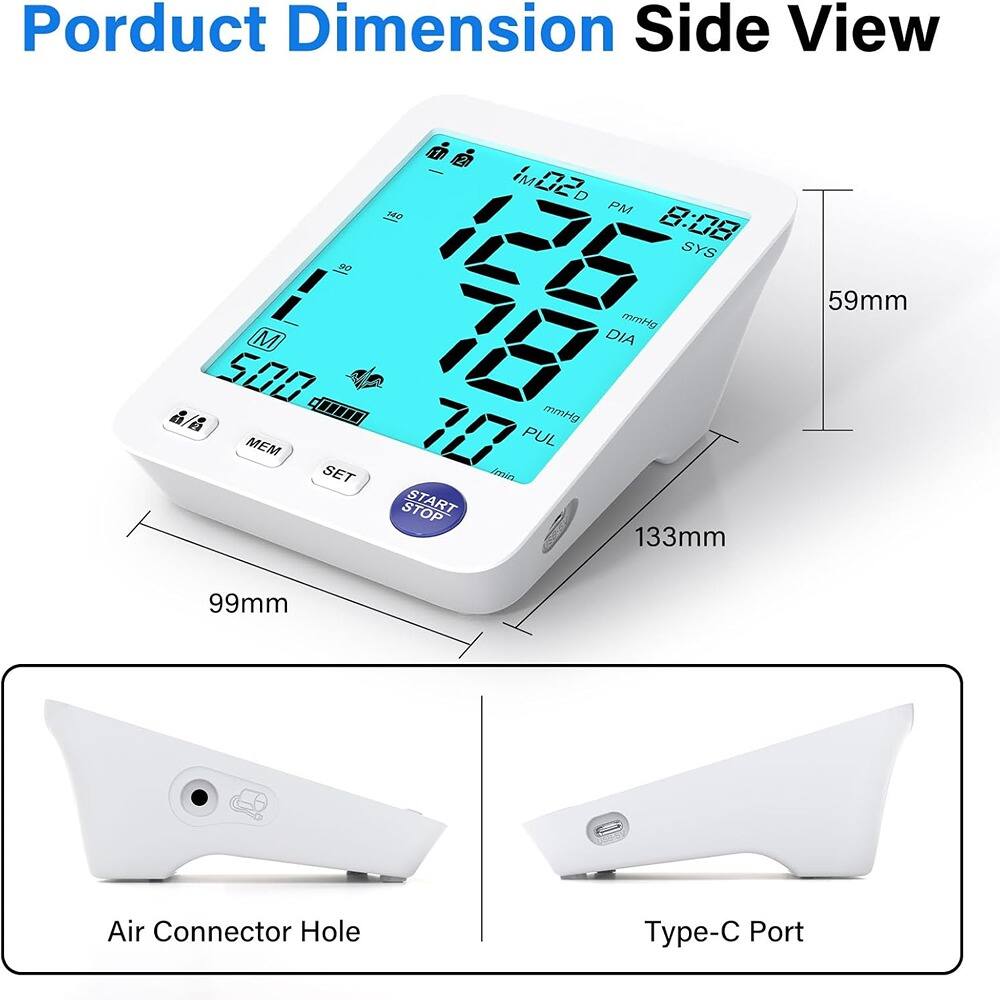Product Dimension Side View

- 133mm
- 99mm
- 59mm

Air Connector Hole

Type-C Port