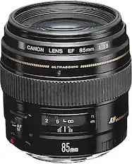 Front. Canon - EF 85mm f/1.8 USM Medium Telephoto Lens - Black.