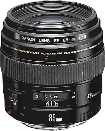 Front. Canon - EF 85mm f/1.8 USM Medium Telephoto Lens - Black.