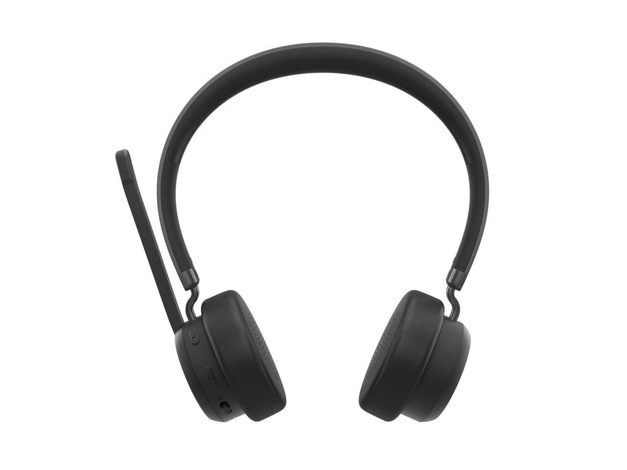 Alt View 10. Lenovo - Lenovo Wireless Stereo Headset - Bluetooth, Noise Canceling, Over-the-head, Black - Black.