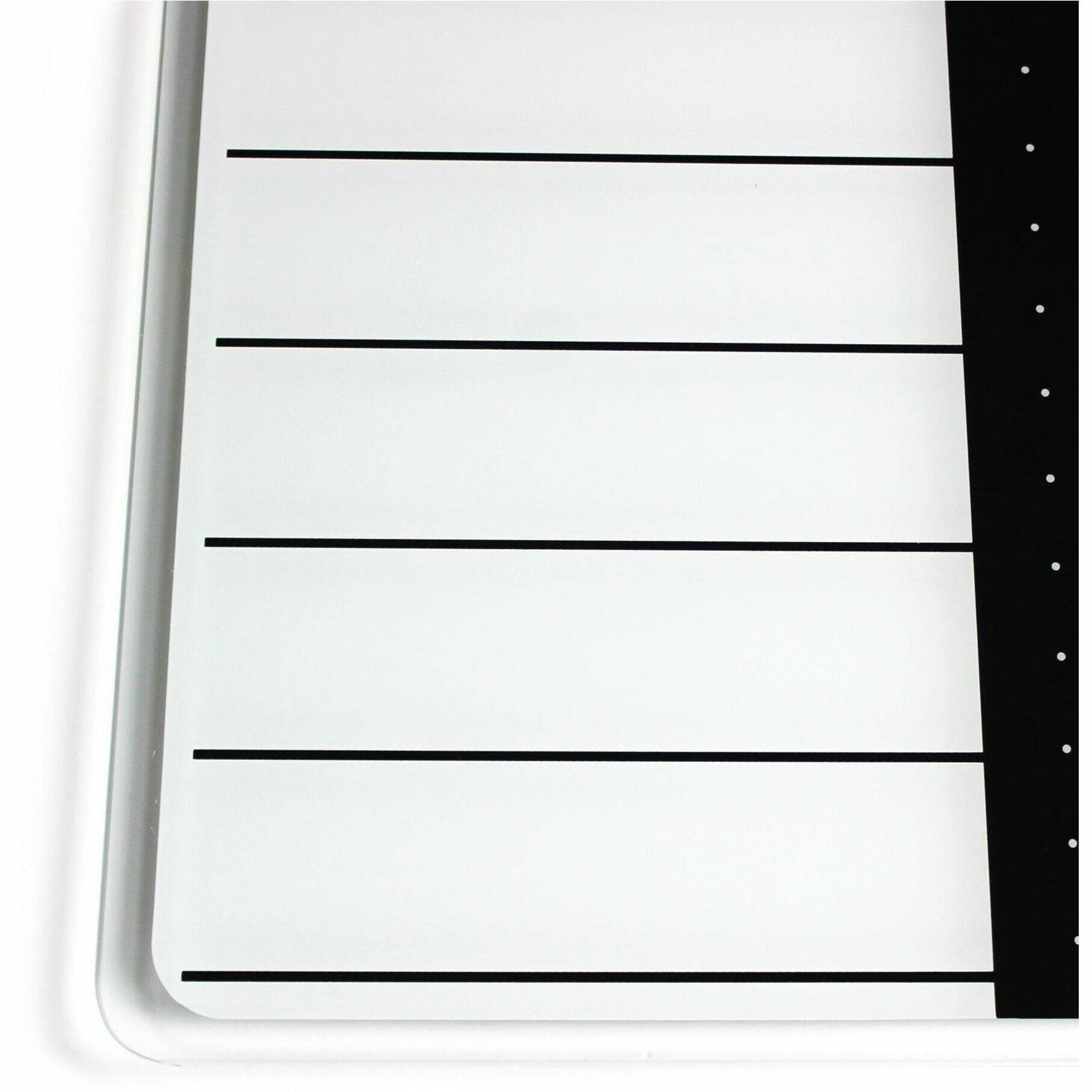 Alt View 18. Floortex - Viztex Glacier White &amp; Black Plan &amp; Grid Glass Dry Erase Board - 17'' x 23'' - White.