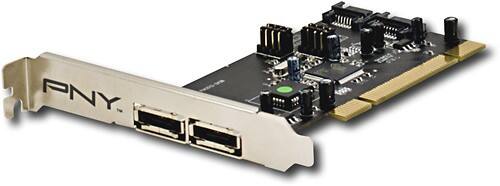 Angle Standard. PNY - 2-Channel SATA II RAID PCI Card.