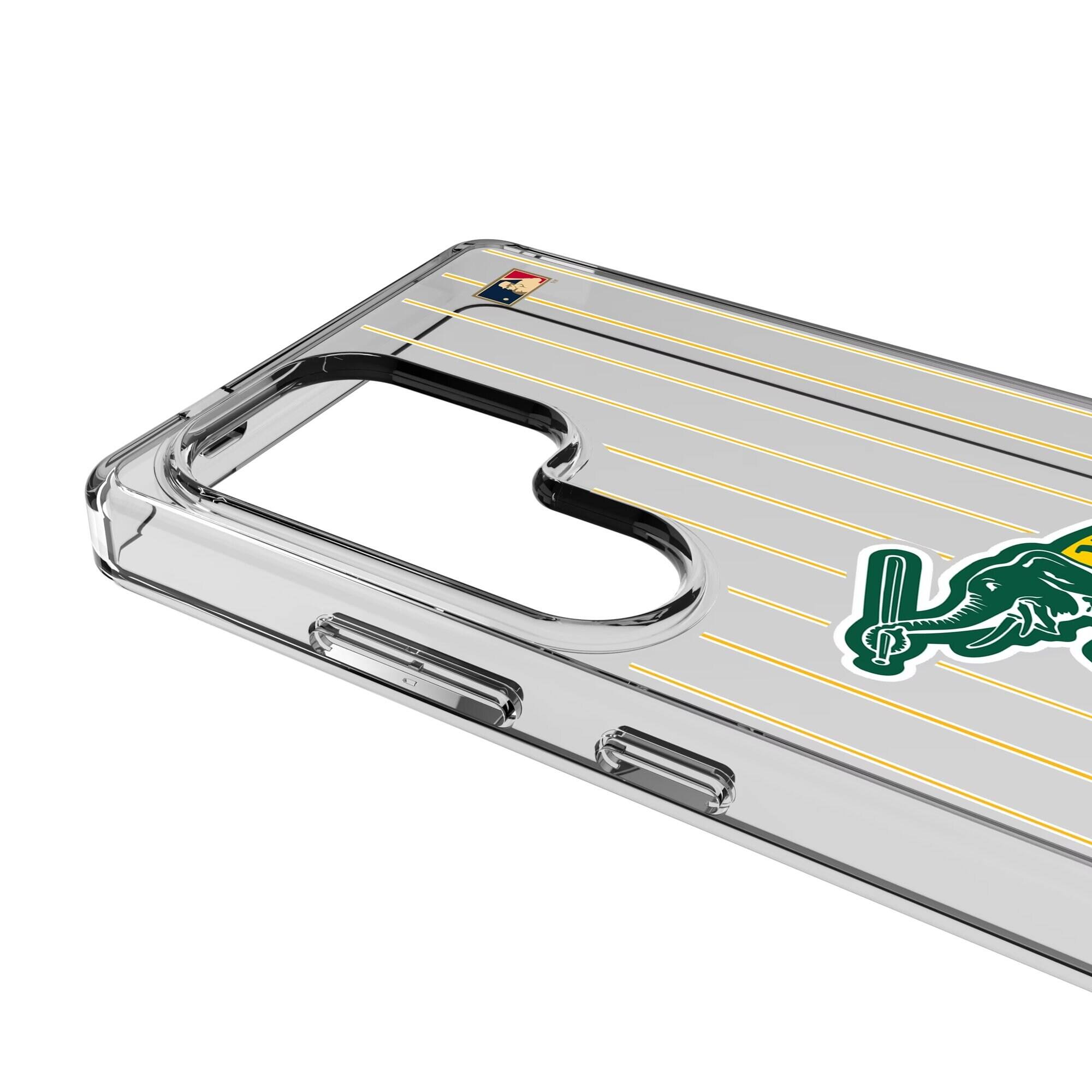 Alt View 2. Keyscaper - Athletics Cooperstown Galaxy Clear Case - S25 Plus - Multicolor.