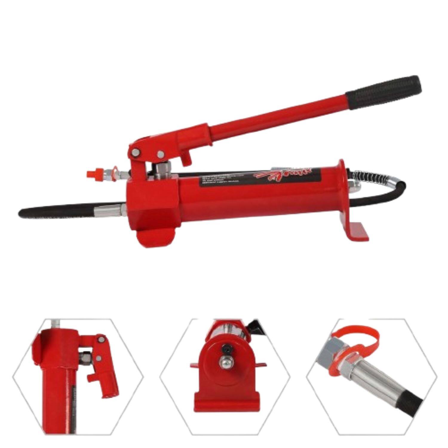 Front. Home Collection - 4 Ton Porta Power Hydraulic Jack Hand Pump Ram Auto Body Repair Kit.