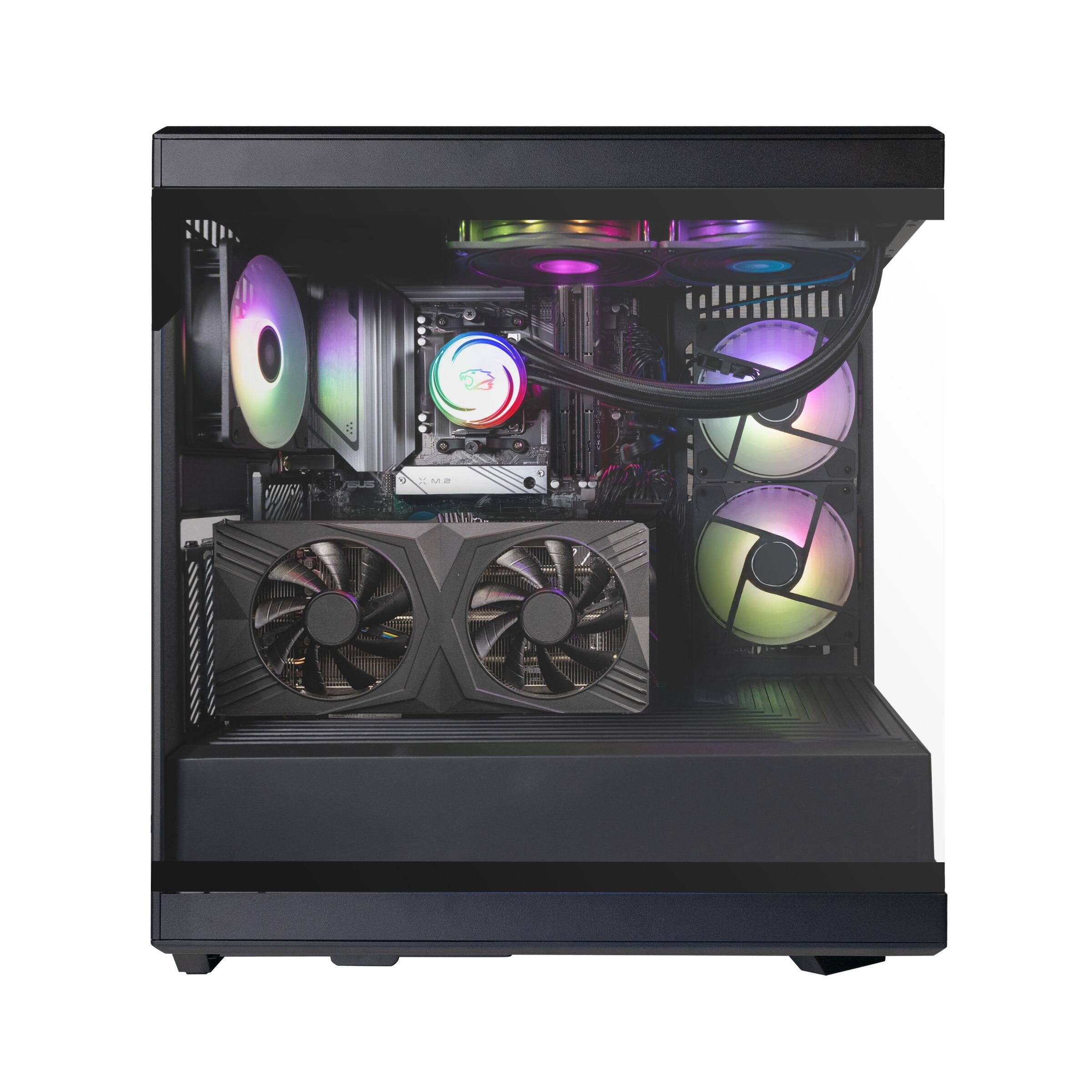 Back. iBUYPOWER - Y40 Gaming Desktop PC - Intel Core Ultra 7 265F, NVIDIA RTX 5070 12GB, 32GB DDR5 Non-RGB RAM, 1TB SSD_Y40BI7N5701 - Black.