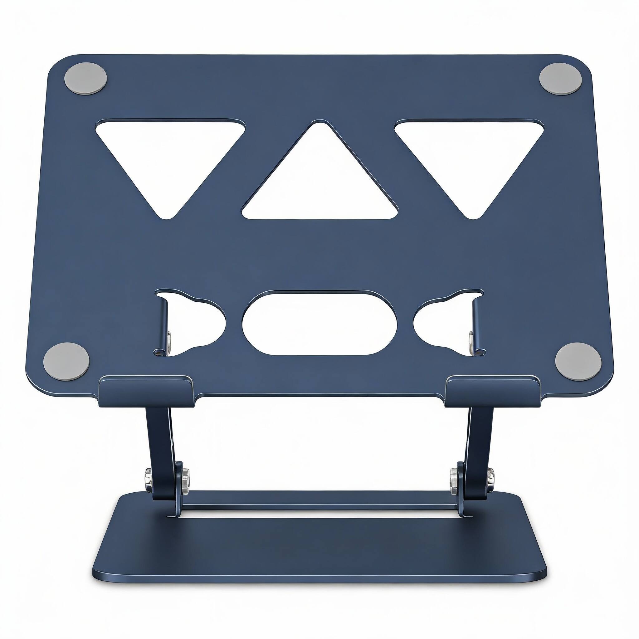 Front. CovertSafe - Adjustable Foldable Aluminum Laptop Stand Desk Riser - Navy Blue 10-15.6"13lbs.