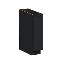 Boyel Living - 9-in W x 34.5-in H x 24-in D Shaker RTA Kitchen Full Height Door Base Cabinet with Soft-Close - Black
