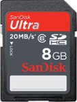 Front Standard. SanDisk - Ultra 8GB Secure Digital High Capacity (SDHC) Memory Card.