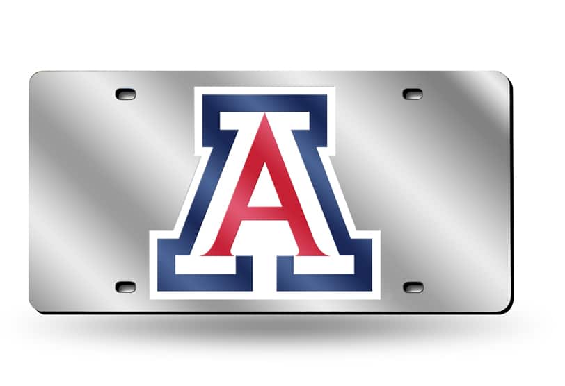 Rico Industries - Arizona Wildcats Mirrored Laser Cut License Plate Laser Tag - Multi