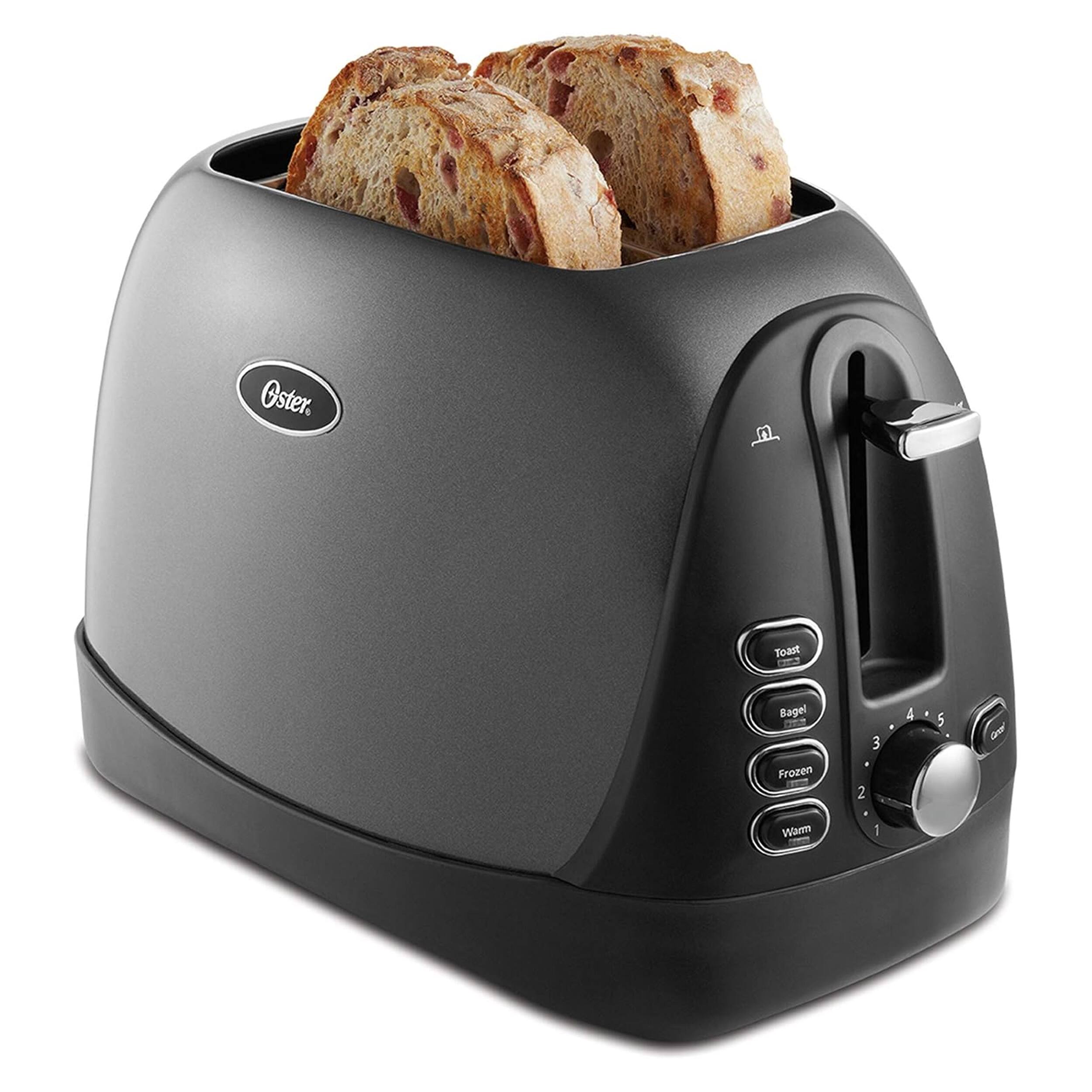 Oster - 2-Slice Extra Wide Slot Stainless Steel Toaster with Advanced Toast Technology in Metallic - Gray