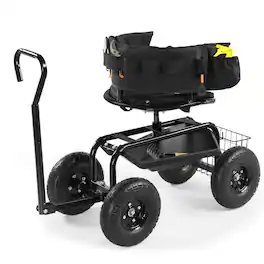Winado - Rolling Garden Stool with Seat and Extendable Handle, Gardeners Tool Seat with Wheels and Extra Storage, Gifts