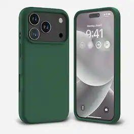 Entronix - Case Compatible with iPhone 18 Pro/17 Pro - Soft-Touch Liquid Silicone - Green