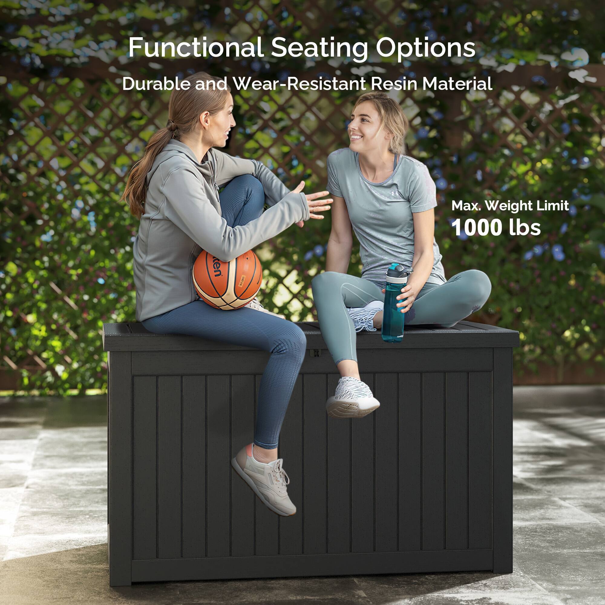 Functional Seating Options  
Durable and Wear-Resistant Resin Material  
Max. Weight Limit 1000 lbs