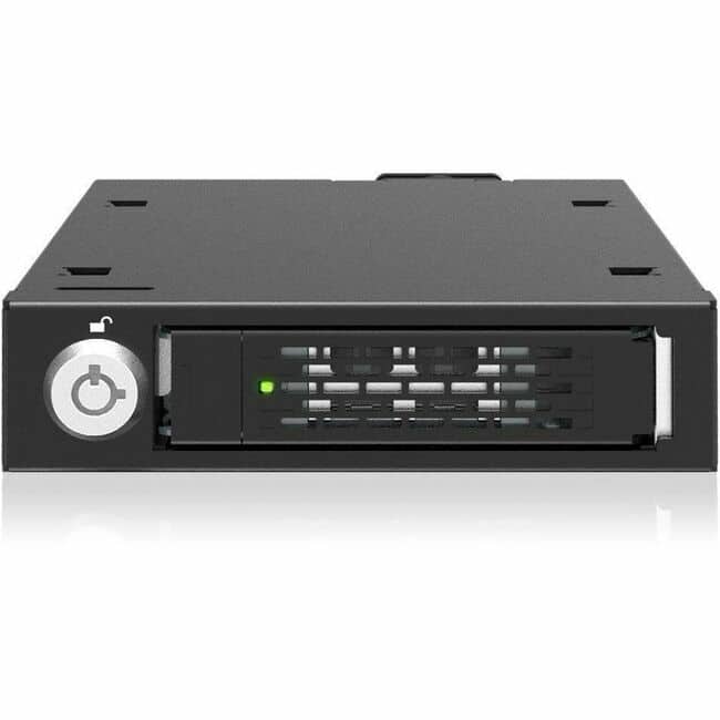 Icy Dock - ToughArmor MB601V5K-B Drive Enclosure for 3.5" U.2, U.3, PCI Express NVMe - PCI Express Host Interface External