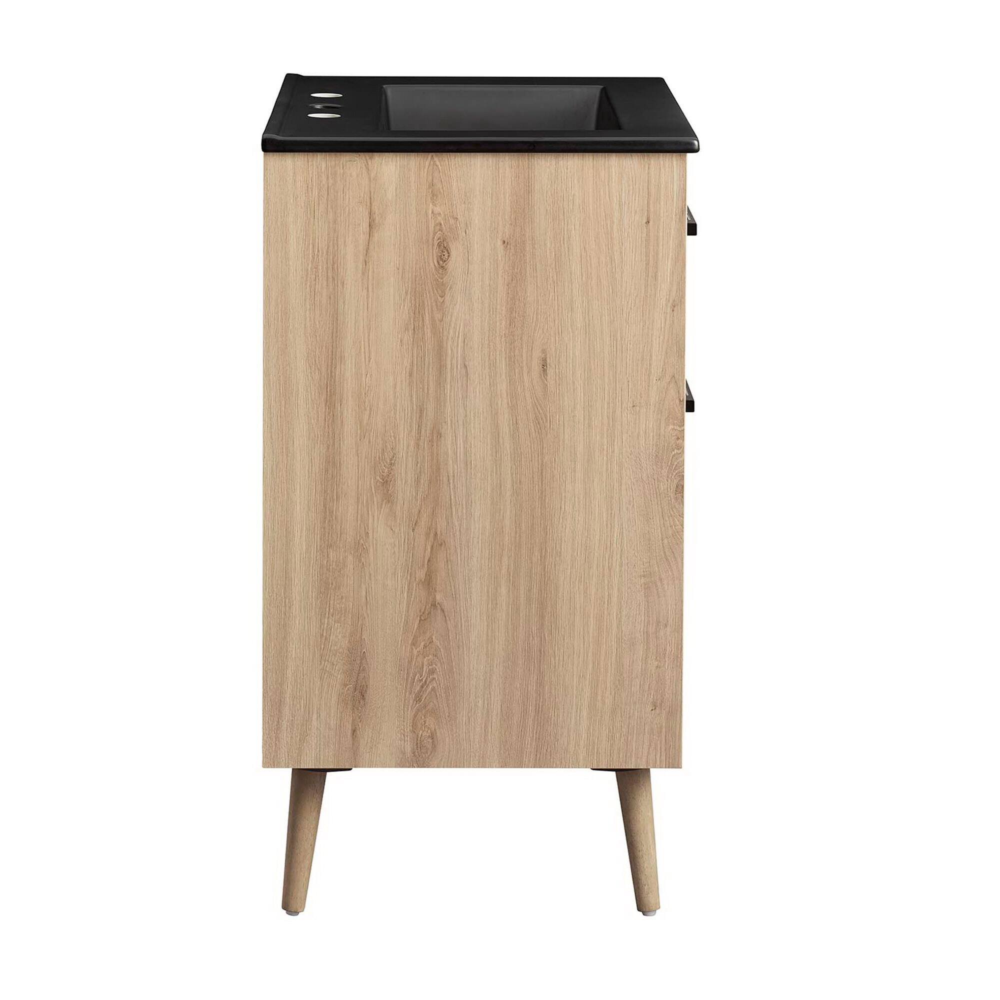 Alt View 2. Modway - Maverick Bathroom Vanity Basin Included by Modway - Black Oak.