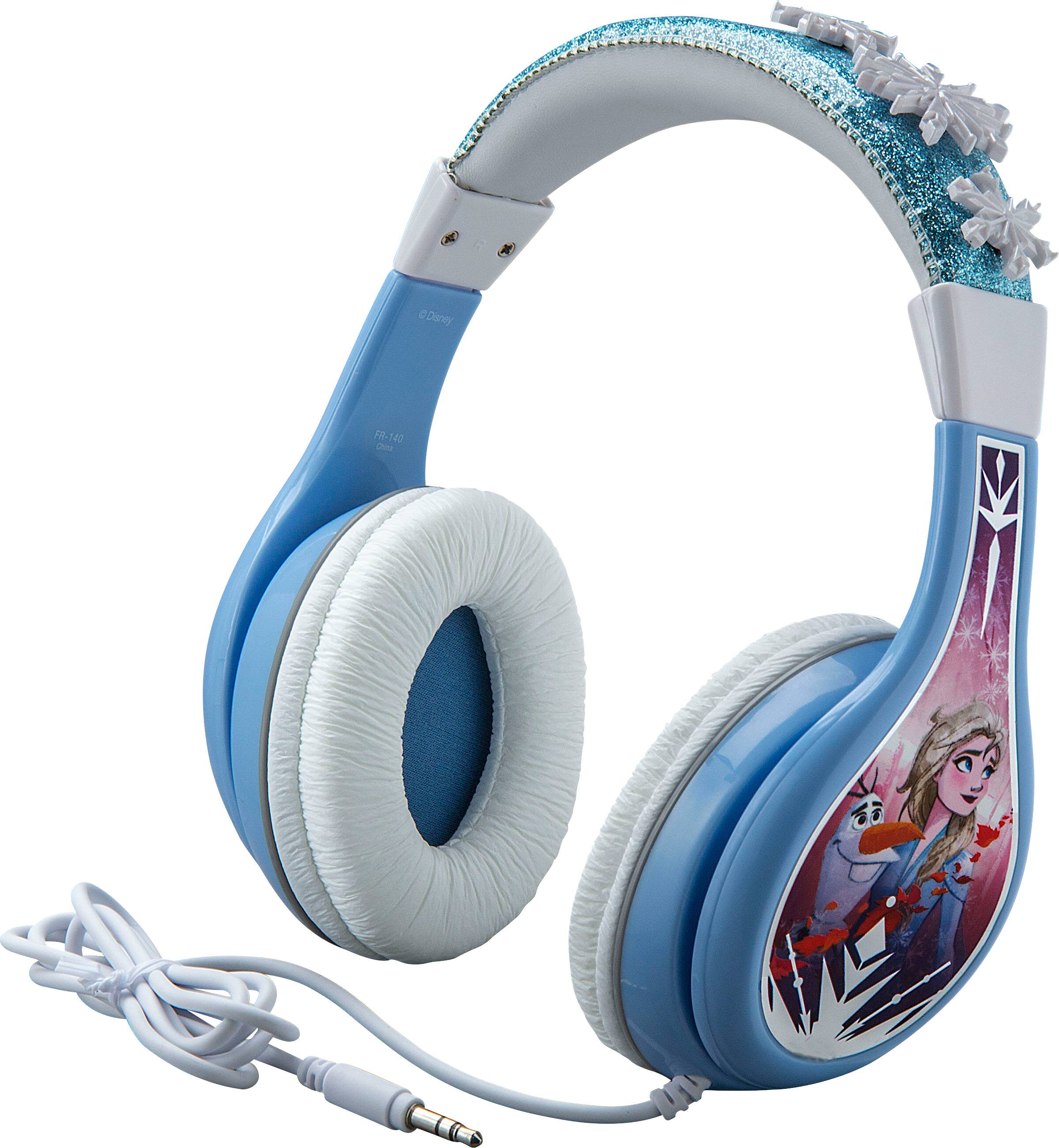 Angle. eKids - Frozen II Wired Headphones - light blue.