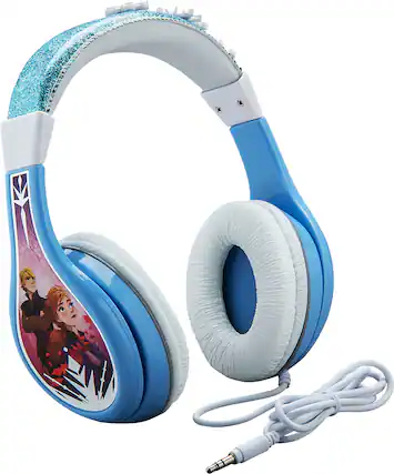 Front. eKids - Frozen II Wired Headphones - light blue.