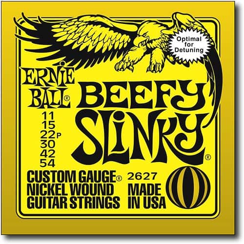 Front Standard. Ernie Ball - Beefy Slinky Electric Guitar Strings.