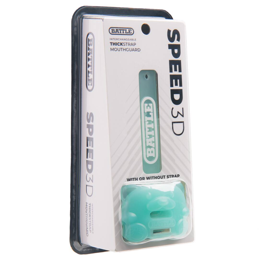 BATTLE SPEED 3D THICKSTRAP INTERCHANGEABLE MOUTHGUARD  
BATTLE INTERCHANGEABLE THICKSTRAP MOUTHGUARD  
BATTLE SPEED 3D 3D OR WITHOUT STRAP WITH BATTLE