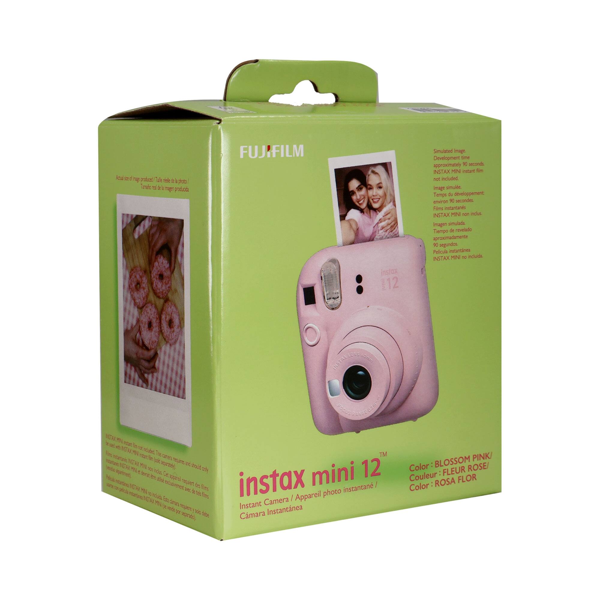 FUJIFILM instax mini 12

Instant Camera / Appareil photo instantané / Cámara instantánea

Color: BLOSSOM PINK / Couleur: FLEUR ROSE / Color: ROSA FLOR

Simulated image Development time approximately 90 seconds INSTAX MINI instant film not included

Temps de développement environ 90 secondes Film instantané INSTAX MINI non inclus

Tiempo de desarrollo aproximadamente 90 segundos Película instantánea INSTAX MINI no incluida