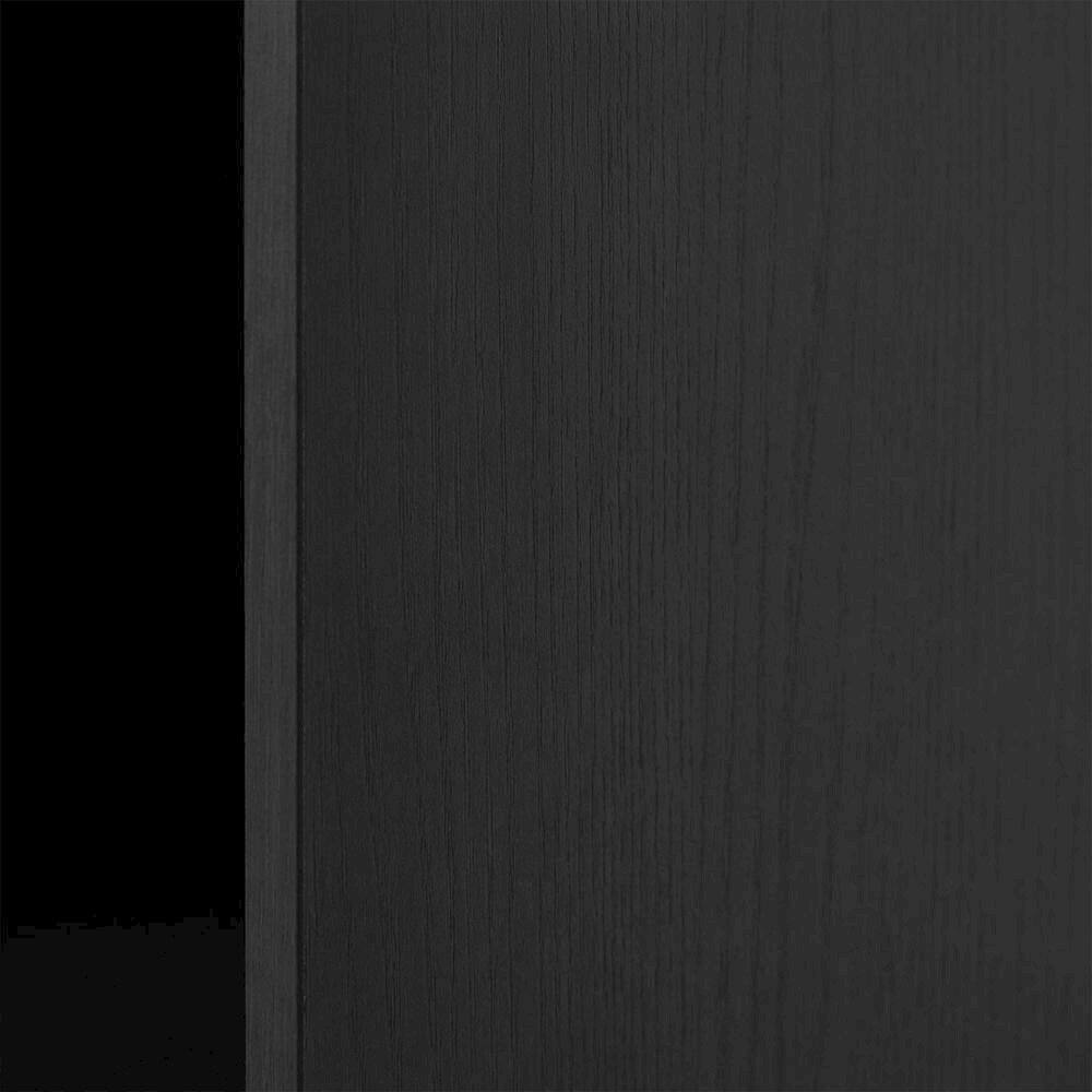 Alt View 1. FurniFact - Black Wooden Bookcase with Compact Design and Sturdy Construction - Blackwood.