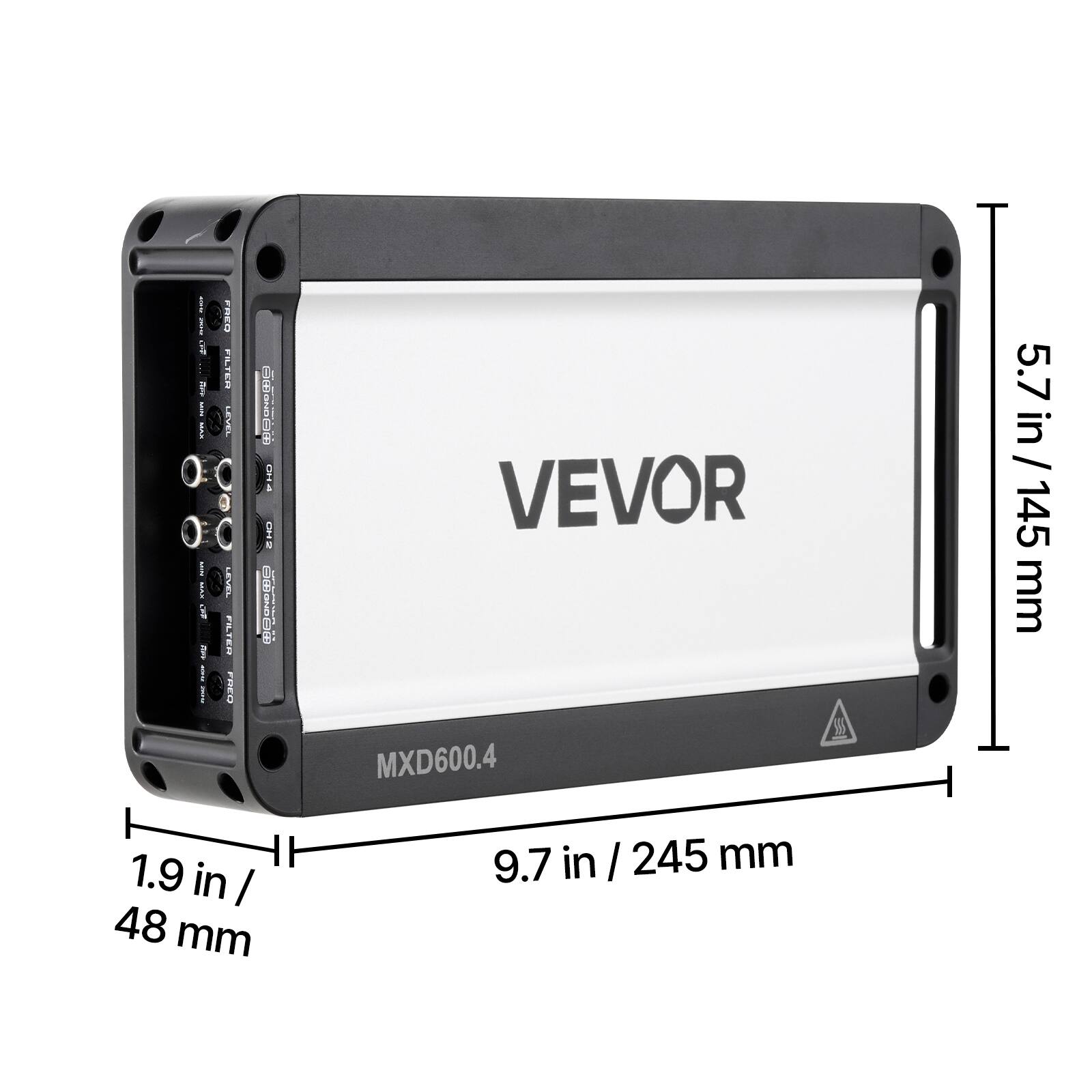 I I FREO n  PETER I I .. 3 c.P 0 I .. PE.. i as PETER I I FREO DmE PHD CHD 6 fN C VEVOR MXD600.4 Y 5.7 in / 5.7 in / 145 145 mm 1.9 in I 48 mm 9.7 in/245 in I 245 mm