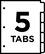 Alt View 4. Avery - Big Tab Write & Erase Paper Dividers, 5 Tabs, Gold Reinforced - Multicolor.