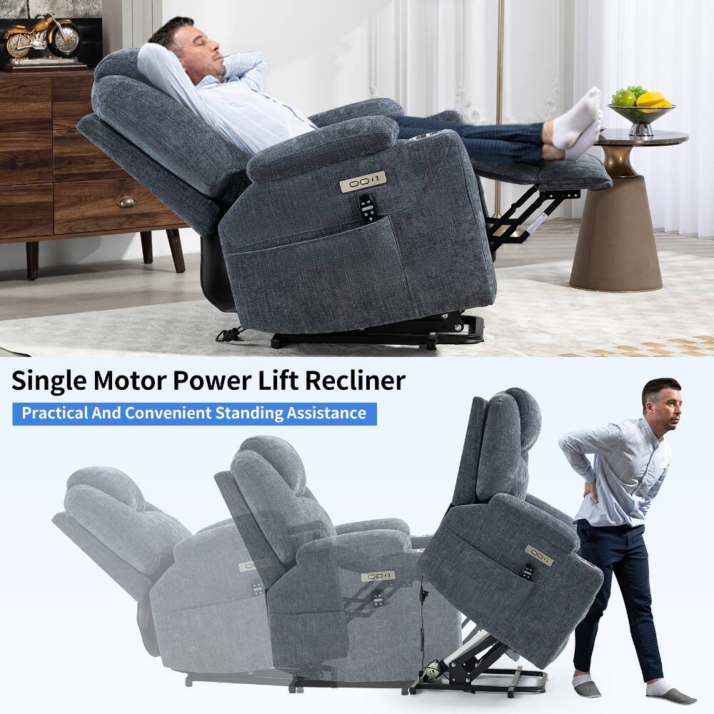 Single Motor Power Lift Recliner  
Practical And Convenient Standing Assistance