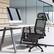 Angle. Costway - Ergonomic Mesh High Back Office Recliner Chair with Hanger - Black.