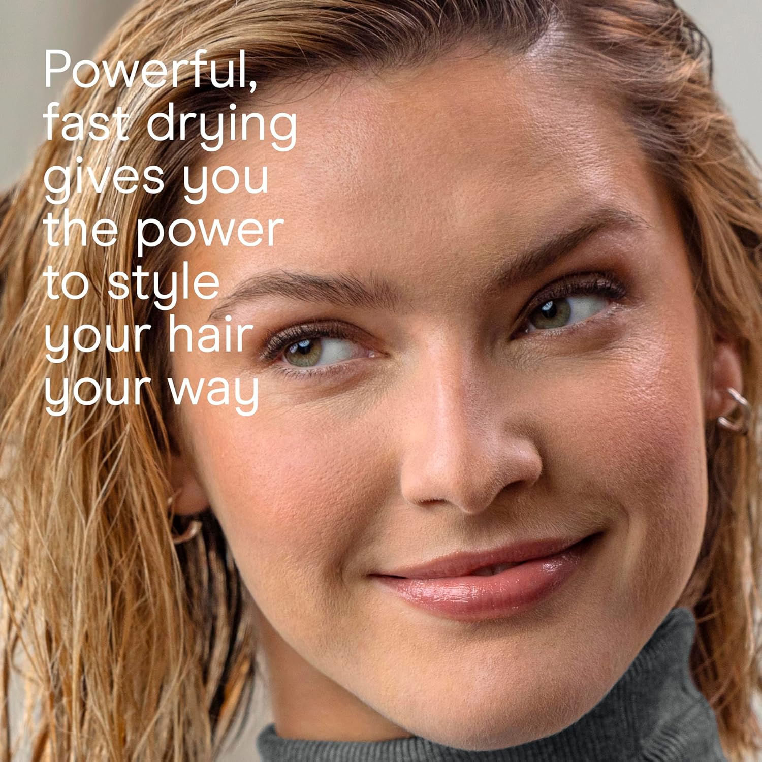 Powerful, fast drying gives you the power to style your hair your way.
