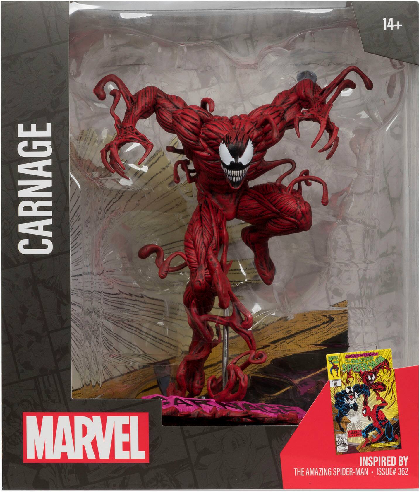 14+ CARNAGE - SA  AAM SPIDER ada - MARVEL NAGE CARVAC  INSPIRED BY THE AMAZING SPIDER-MAN ISSUE# 362