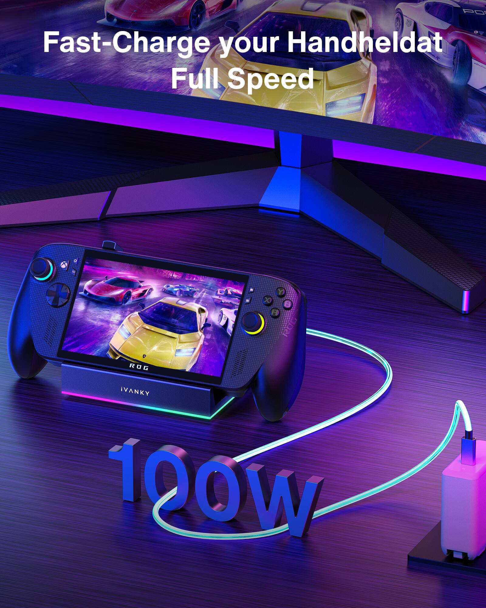 Fast-Charge your Handheld at Full Speed

ROG iVANKY 100W