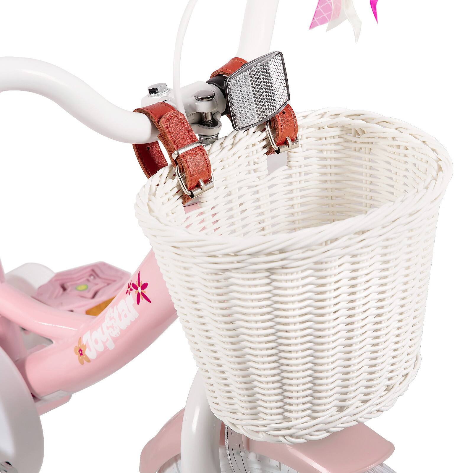 Alt View 4. JOYSTAR - Unicorn 18 Inch Kids Bike for Girls Boys Ages 5-9, Toddler Bicycles with Training Wheels & Basket, Doll Seat, Pink - Pink.