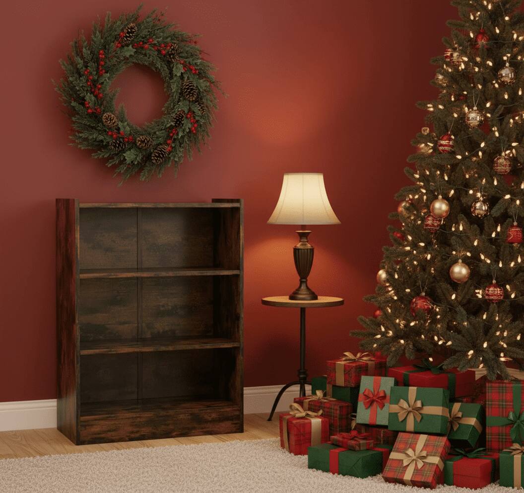 Left. Kadyn - Bookcase Book Bookshelf,Storage Bookshelf Unit Plant Stand,3-Tier Bookcase Open Display Rack Cabinet , Adult, Brown - Brown.