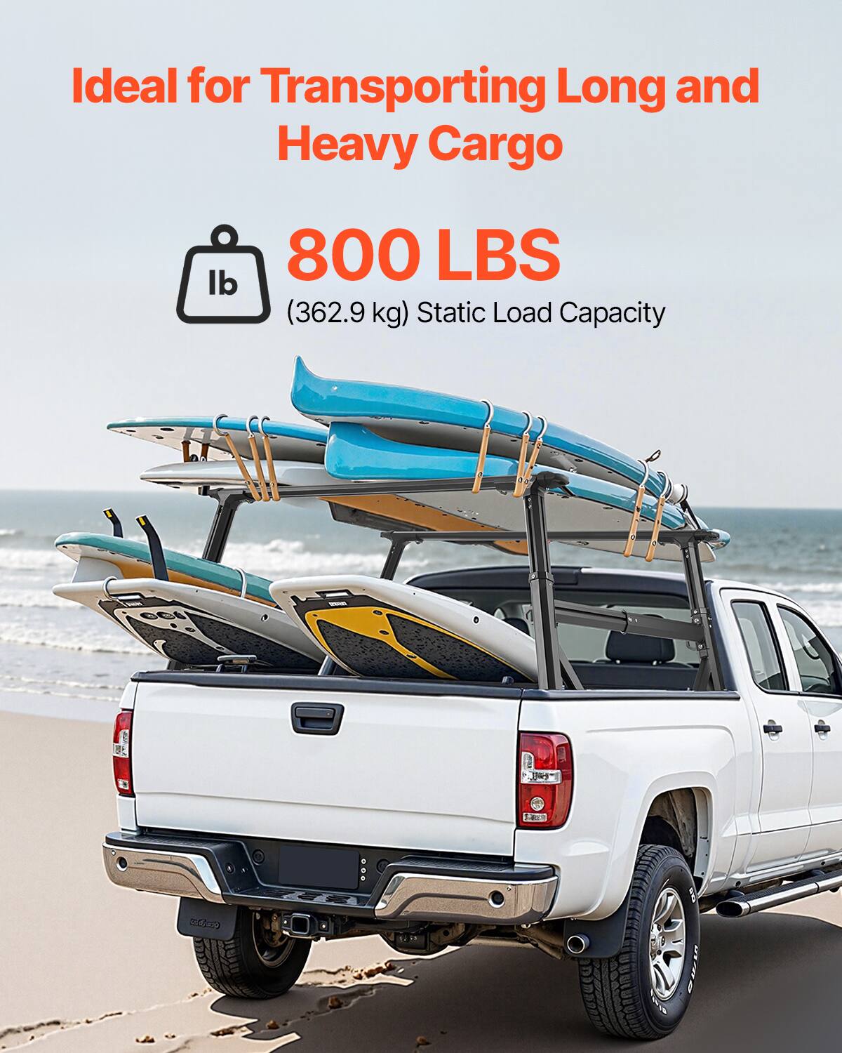 Ideal for Transporting Long and Heavy Cargo

800 LBS  
(362.9 kg) Static Load Capacity