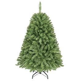 Costway - 4 ft Artificial Christmas Tree with 559 Lush PVC Branch Tips & Folding Metal Stand - Green