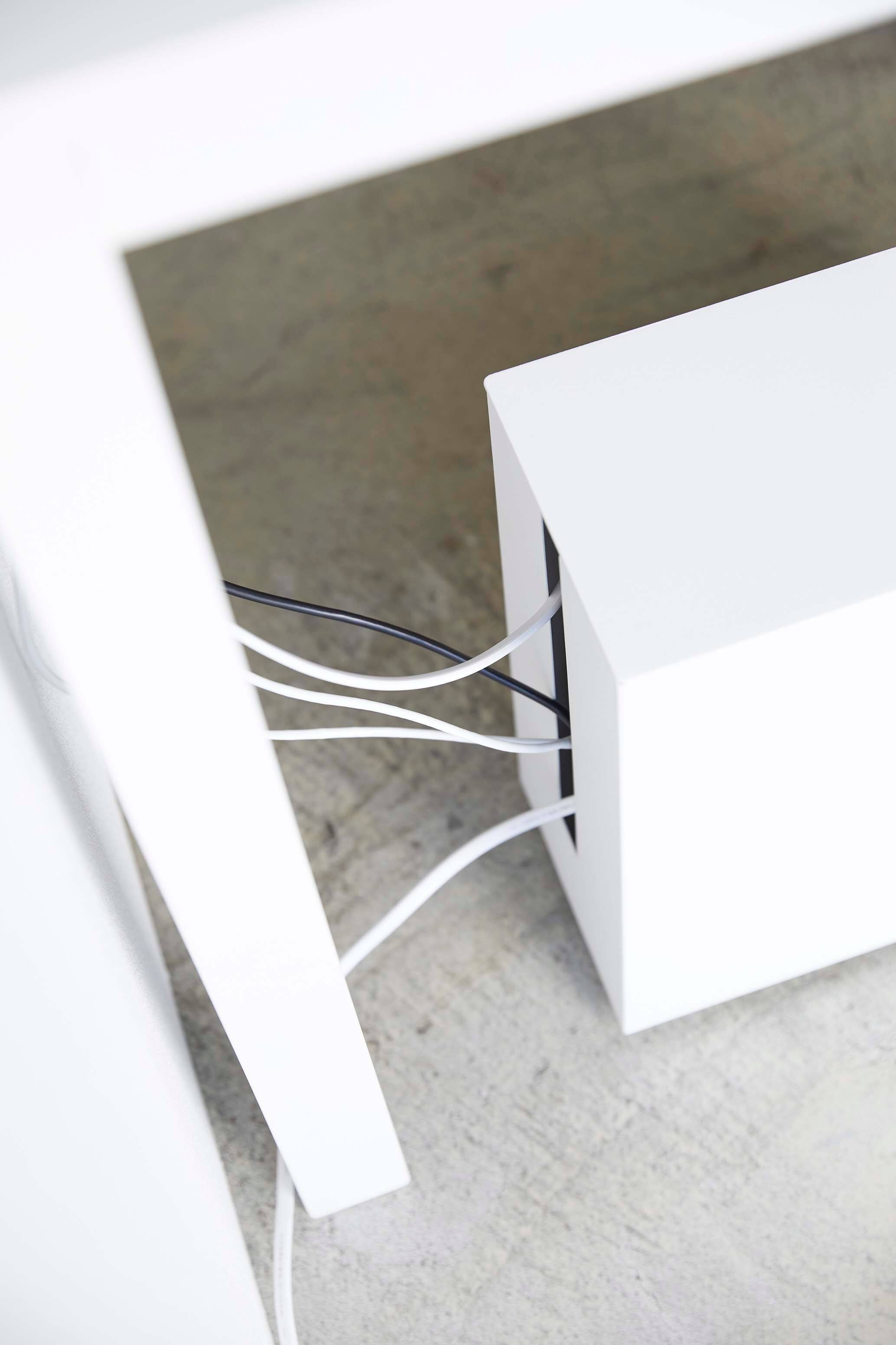 Alt View 1. Yamazaki Home - Rolling Cable Management Box - Steel.