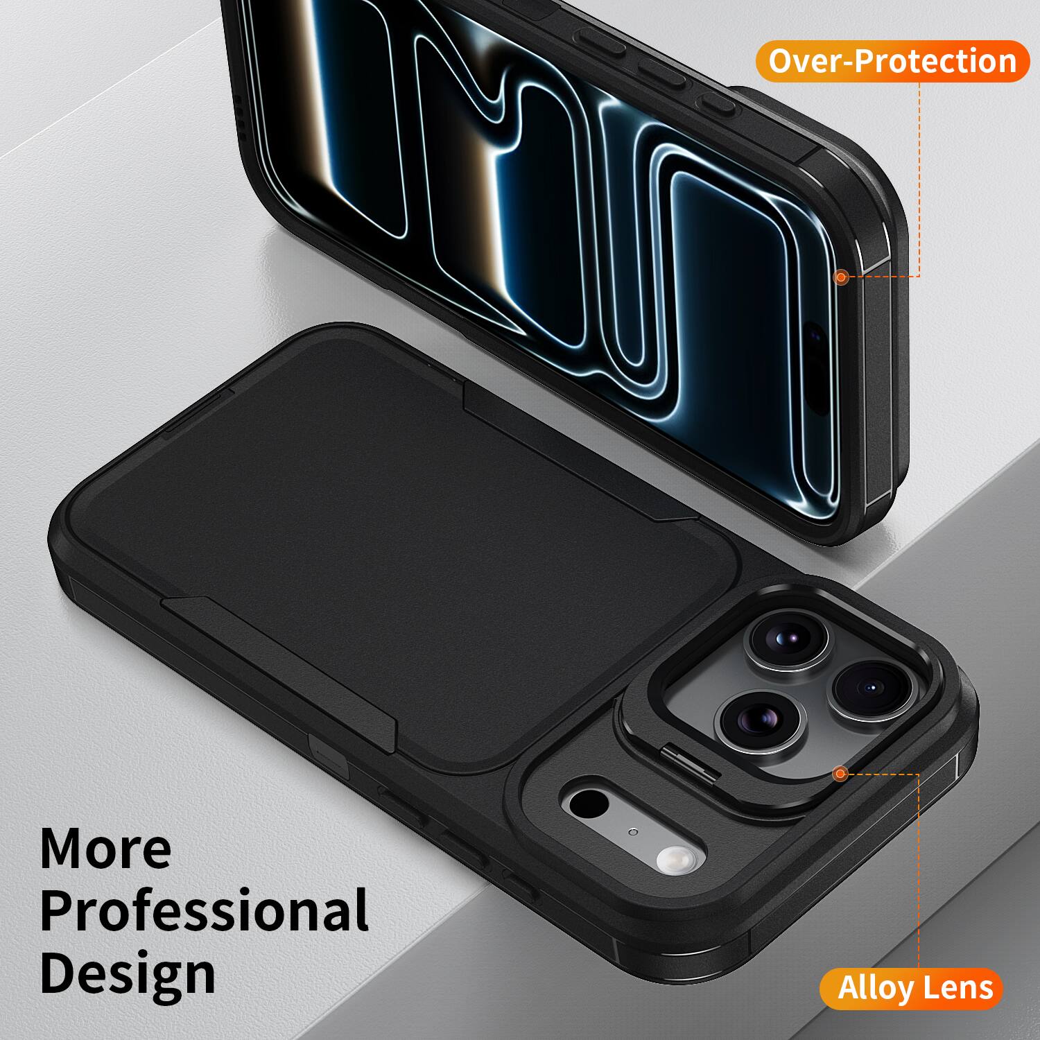 Over-Protection  
More Professional Design  
Alloy Lens